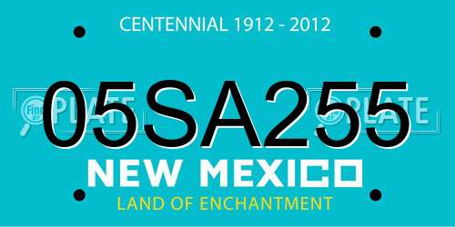 05SA255 New Mexico License Plate