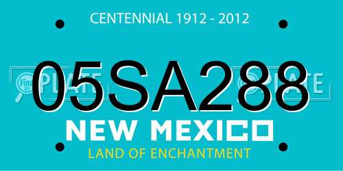 05SA288 New Mexico License Plate
