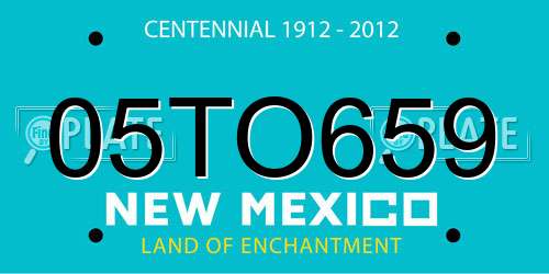 05TO659 New Mexico License Plate