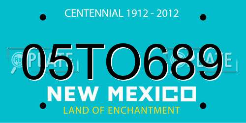 05TO689 New Mexico License Plate