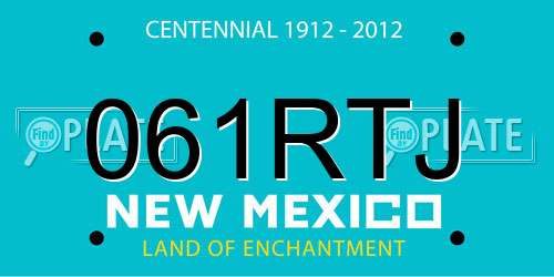 061RTJ New Mexico License Plate