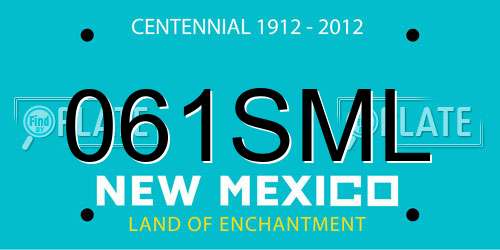 061SML New Mexico License Plate