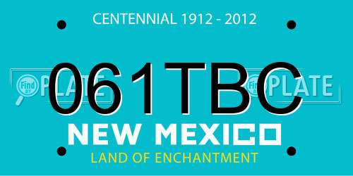 061TBC New Mexico License Plate