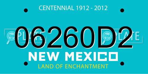 06260D2 New Mexico License Plate