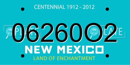 06260O2 New Mexico License Plate