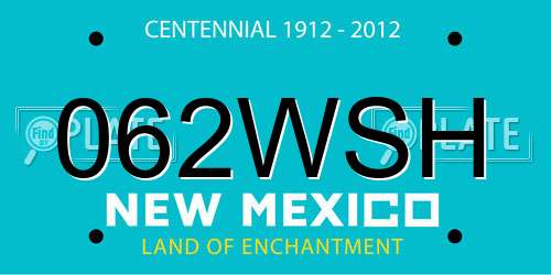 062WSH New Mexico License Plate