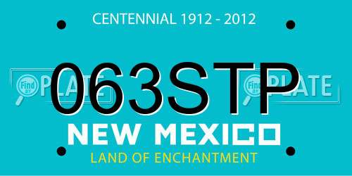 063STP New Mexico License Plate