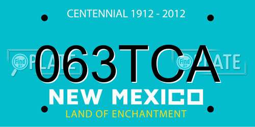 063TCA New Mexico License Plate