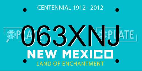 063XNJ New Mexico License Plate