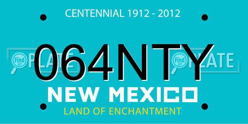 064NTY New Mexico License Plate