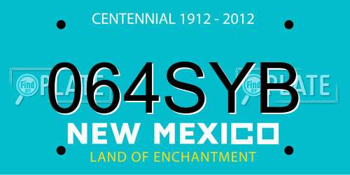 064SYB New Mexico License Plate