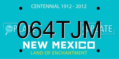 064TJM New Mexico License Plate