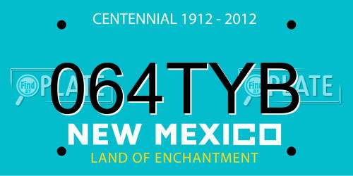 064TYB New Mexico License Plate