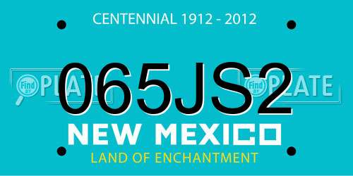 065JS2 New Mexico License Plate