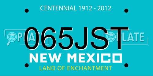 065JST New Mexico License Plate