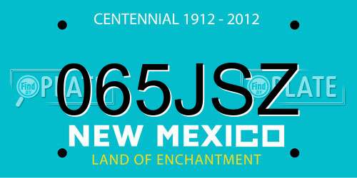065JSZ New Mexico License Plate