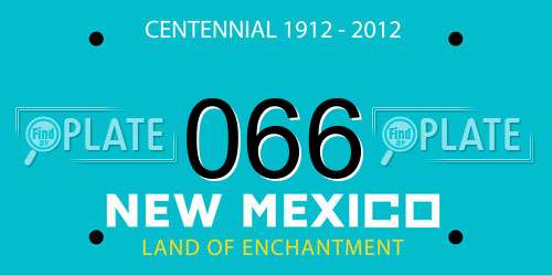066 New Mexico License Plate