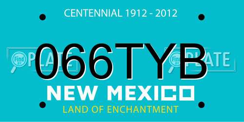 066TYB New Mexico License Plate