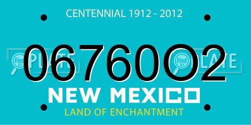 06760O2 New Mexico License Plate