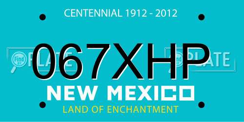 067XHP New Mexico License Plate