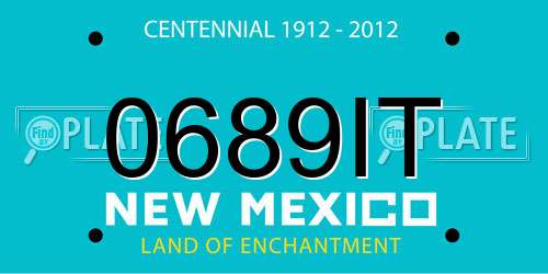 0689IT New Mexico License Plate