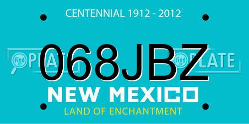 068JBZ New Mexico License Plate