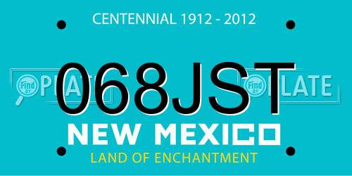 068JST New Mexico License Plate
