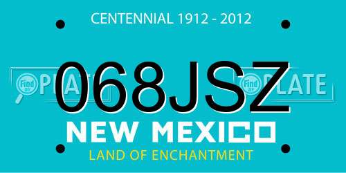 068JSZ New Mexico License Plate