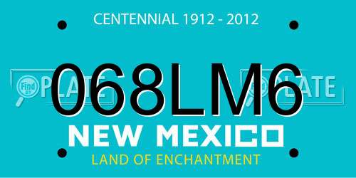 068LM6 New Mexico License Plate