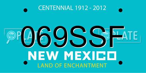 069SSF New Mexico License Plate
