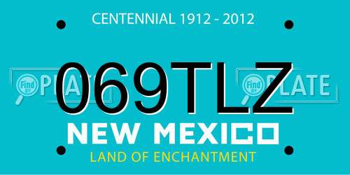 069TLZ New Mexico License Plate