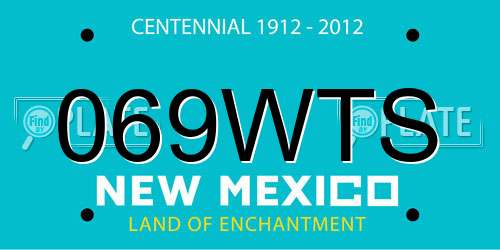 069WTS New Mexico License Plate