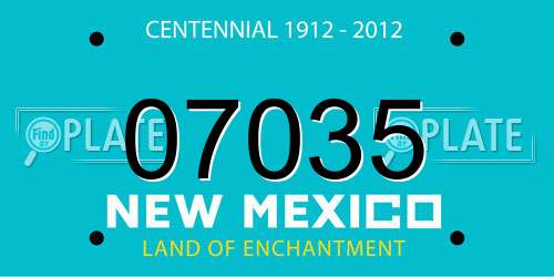 07035 New Mexico License Plate