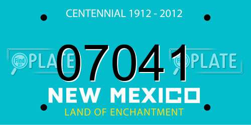 07041 New Mexico License Plate