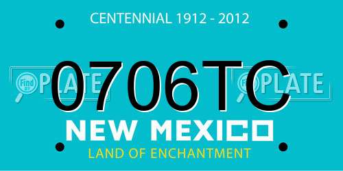 0706TC New Mexico License Plate