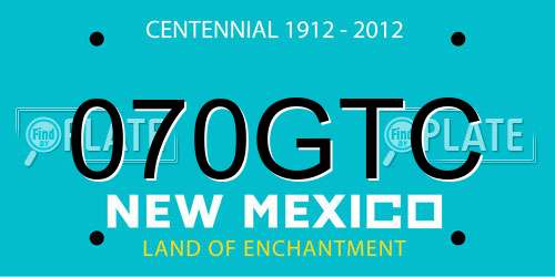 070GTC New Mexico License Plate
