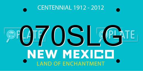 070SLG New Mexico License Plate