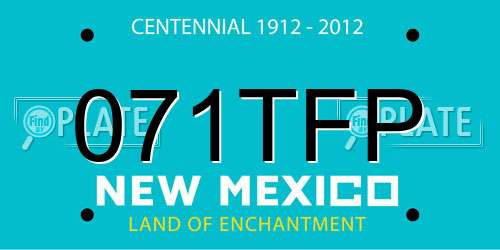 071TFP New Mexico License Plate