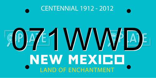 071WWD New Mexico License Plate