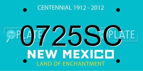 0725SC New Mexico License Plate