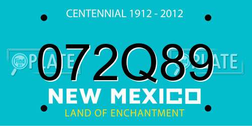 072Q89 New Mexico License Plate