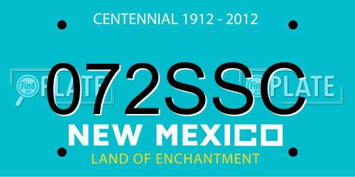 072SSC New Mexico License Plate