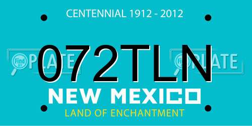 072TLN New Mexico License Plate