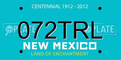 072TRL New Mexico License Plate