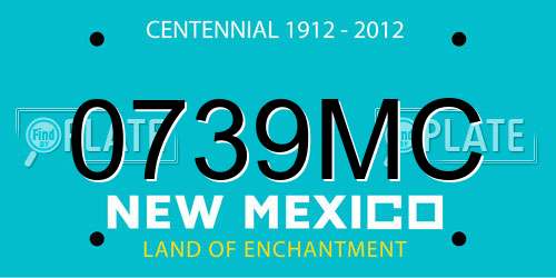 0739MC New Mexico License Plate