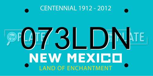 073LDN New Mexico License Plate