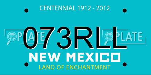 073RLL New Mexico License Plate