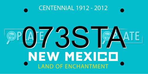 073STA New Mexico License Plate