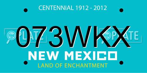 073WKX New Mexico License Plate