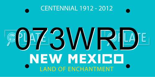 073WRD New Mexico License Plate